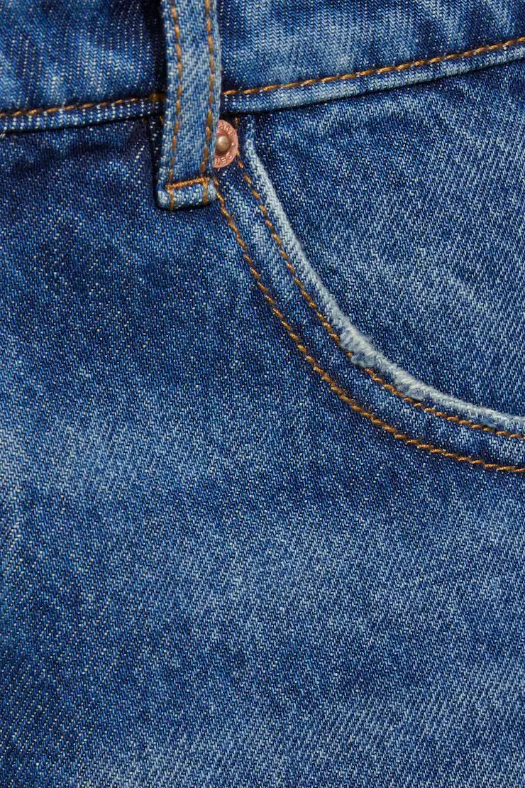 Denim Relaxed A-Line Shorts - Image 4