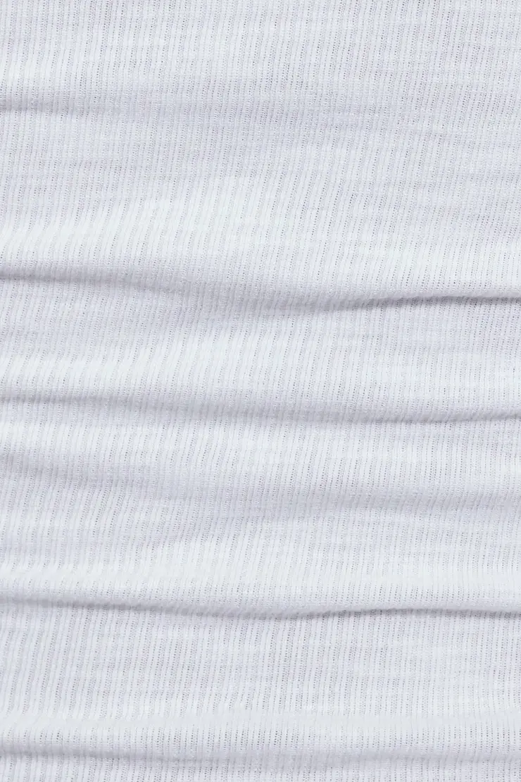 Cap Sleeve Ribbed T-Shirt - Image 4
