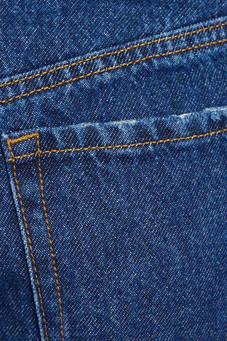 Denim Relaxed A-Line Shorts - Image 4