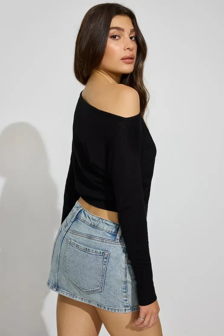 Rae Asymmetric Fine Sweater - Image 4