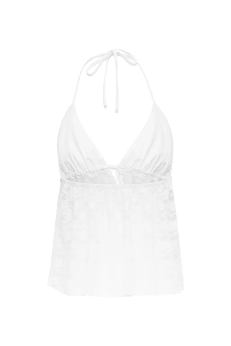 Lace Babydoll Flyaway Halter Top - Image 6