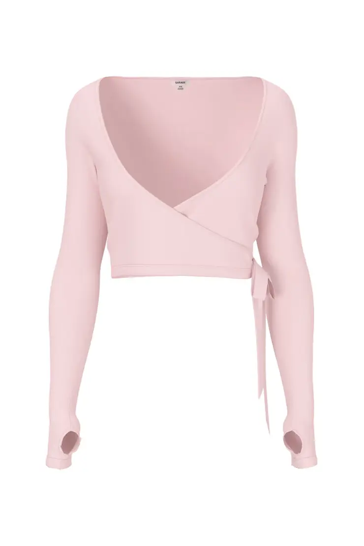 Smooth Long Sleeve Wrap Top - Image 2