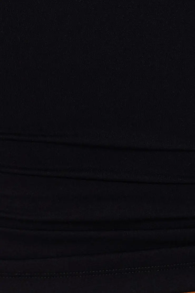 Sleek Open Neck Long Sleeve Top - Image 4