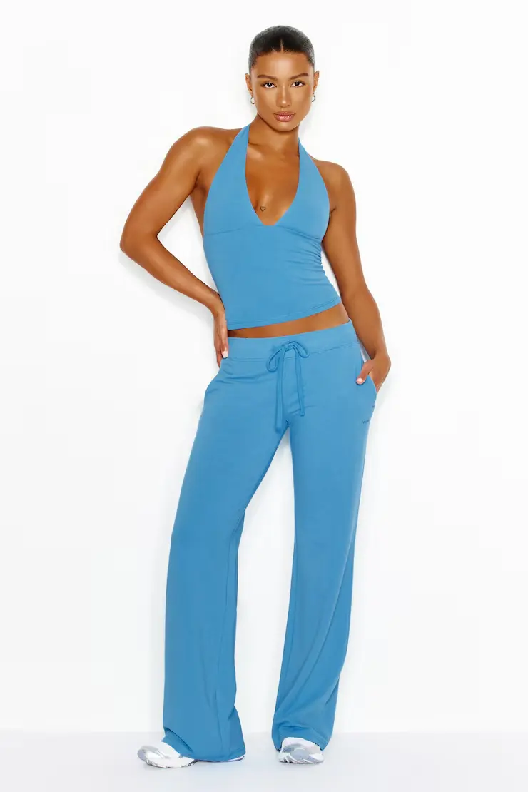Stretchterry Plunge Halter Top - Image 2