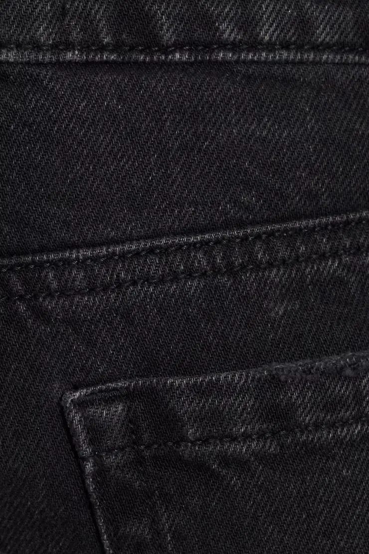 Ultra Low Rise Relaxed Denim Shorts - Image 4