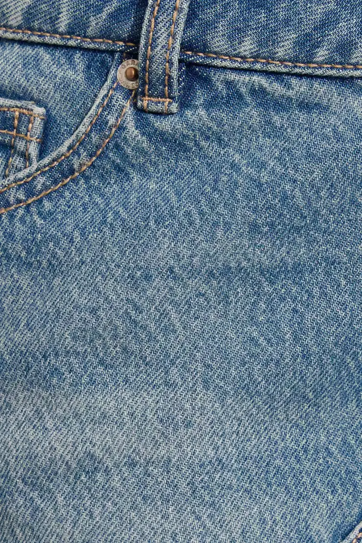 Denim Cut Off A-Line Skort - Image 4