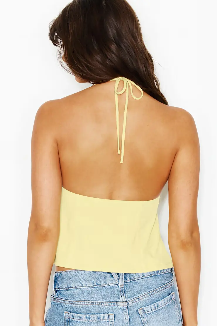 Plunge Tie Front Halter - Image 6