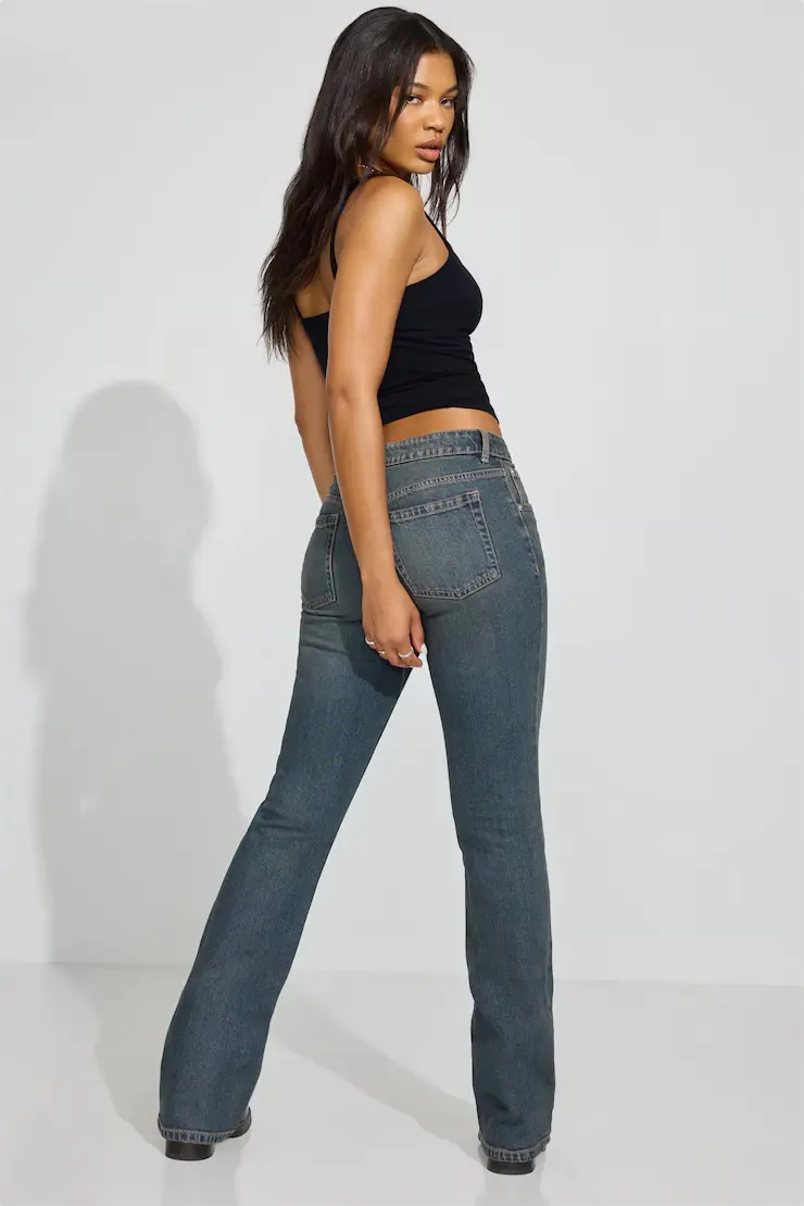 Mid Rise Bootcut Jeans - Image 3