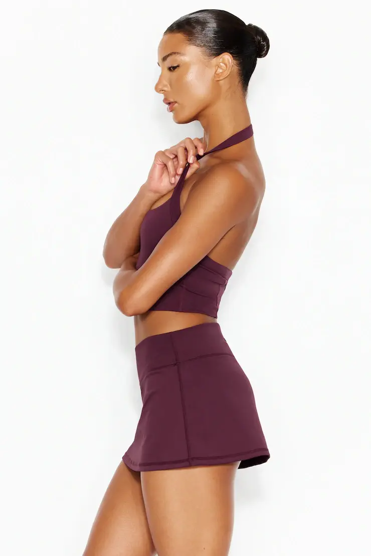 Active Low Rise A-Line Waistband Micro Skort - Image 2