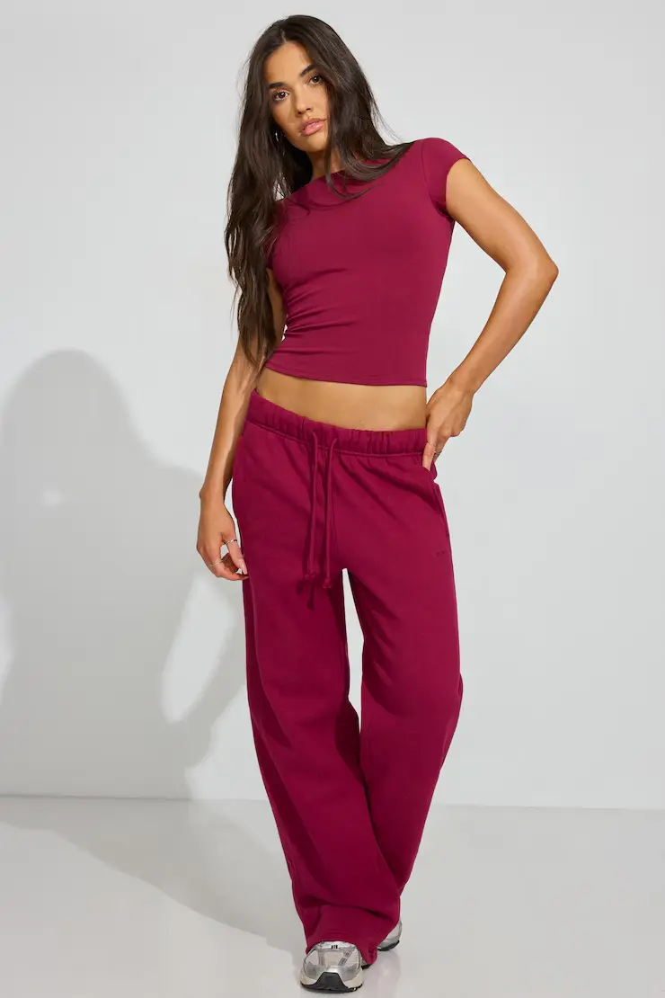 Crew Neck Open Back Short Sleeve Top - Image 3