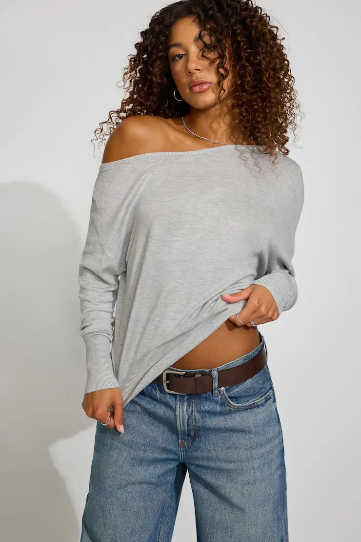Rae Asymmetric Fine Sweater - Image 3