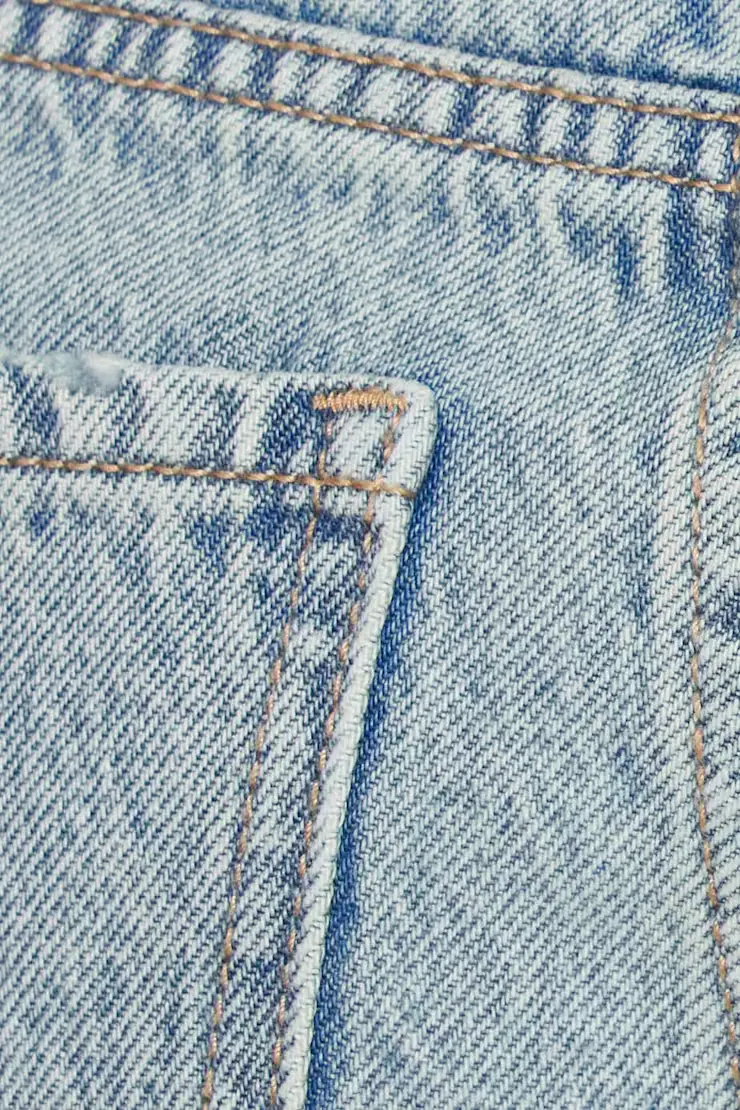Denim Relaxed A-Line Shorts - Image 4