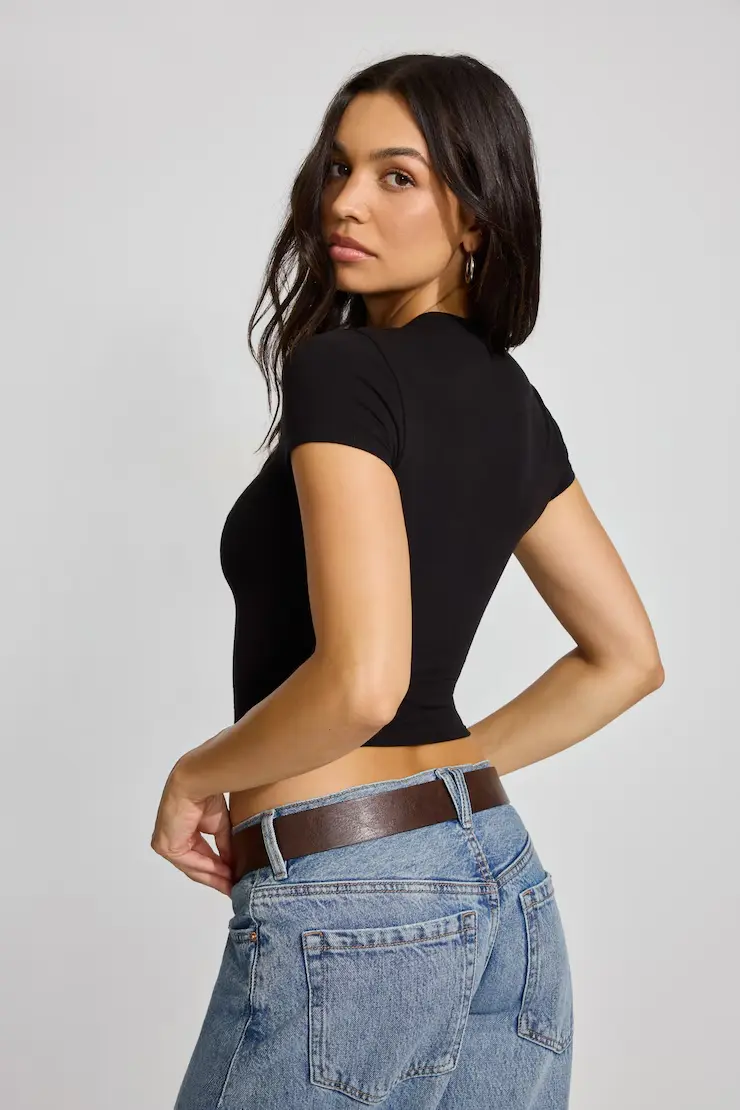 Supersoft Crewneck Cropped T-Shirt - Image 3