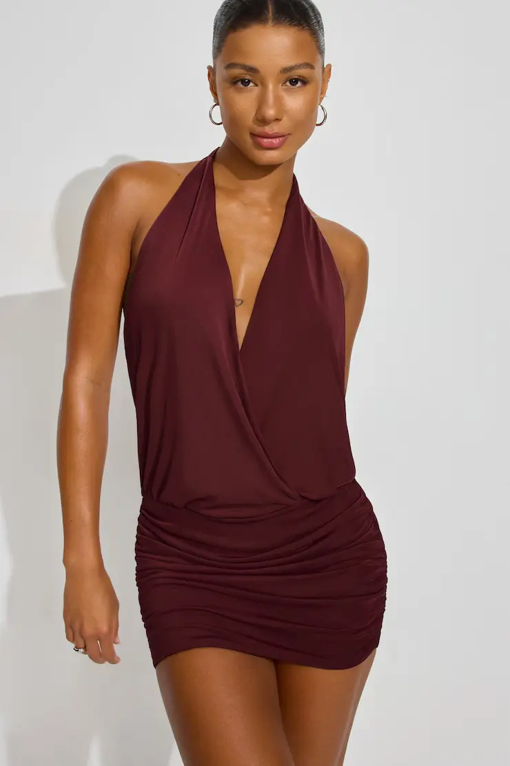 Mini Mesh Halter Dress - Image 2