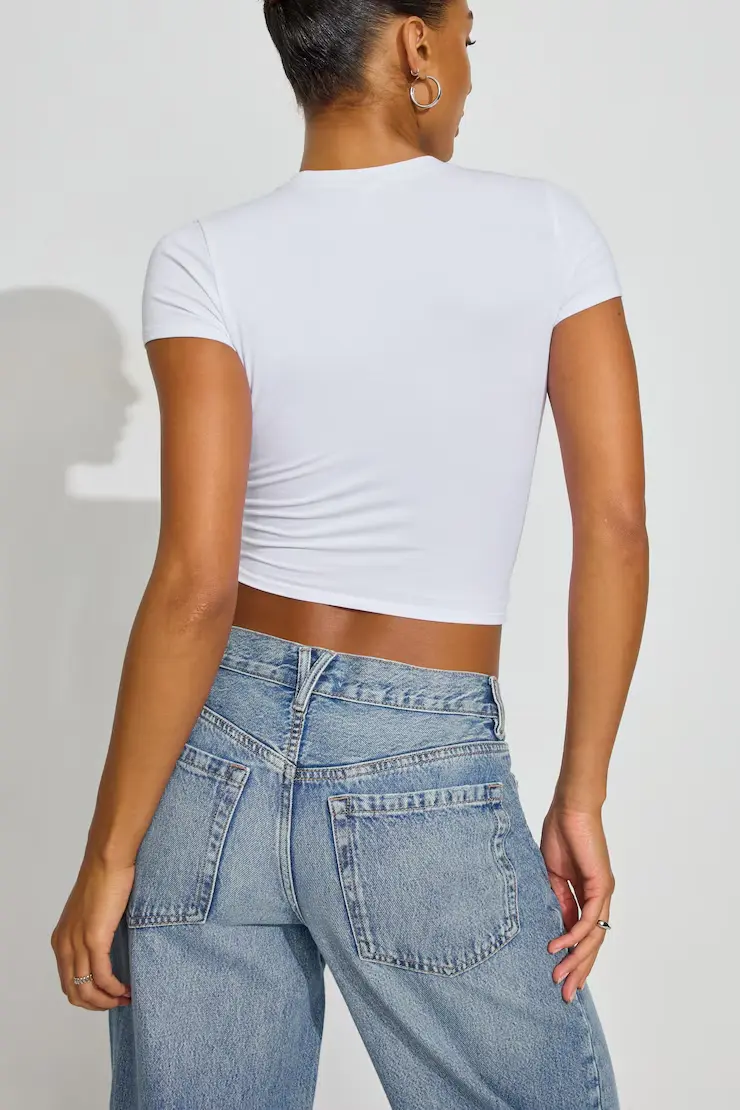 Supersoft Crewneck Cropped T-Shirt - Image 3