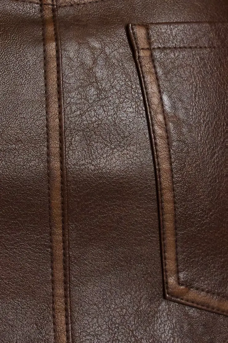 Faux Leather Micro Skort - Image 5