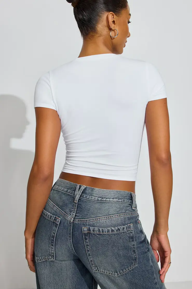 Supersoft Cropped Crewneck T-Shirt - Image 3