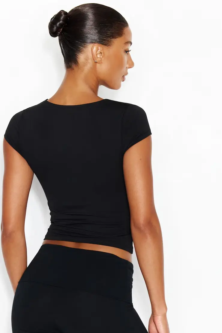 Sleek Plunge T-Shirt - Image 4