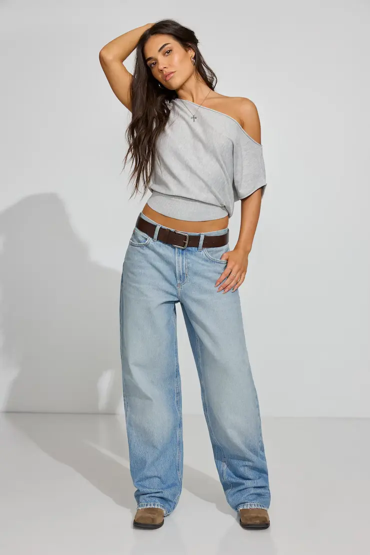 Romi Asymmetric Cinched Waist Sweater - Image 3