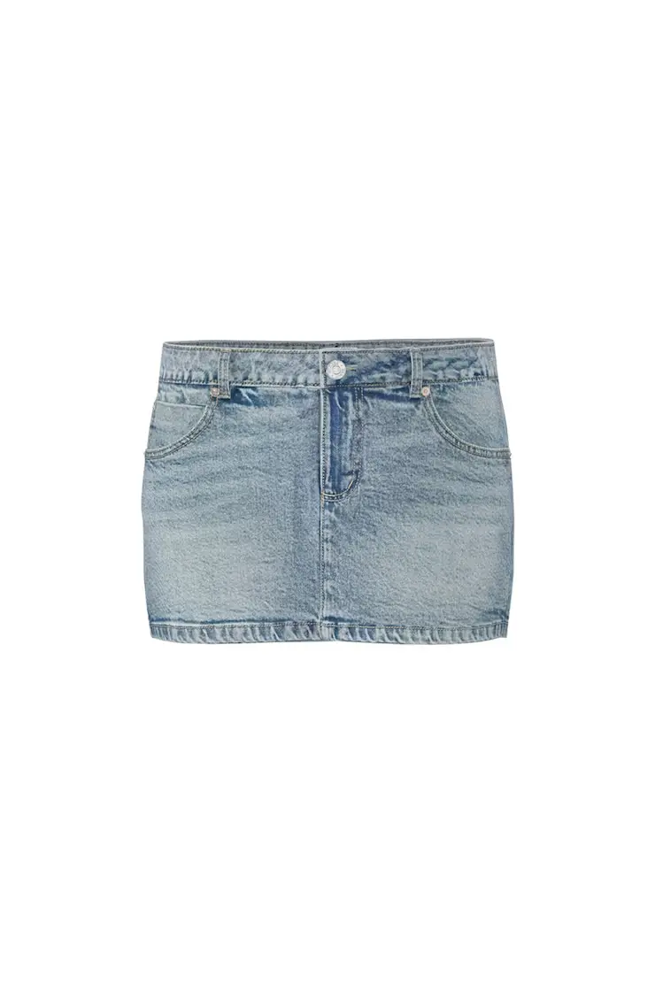 Denim Micro Skort - Image 2