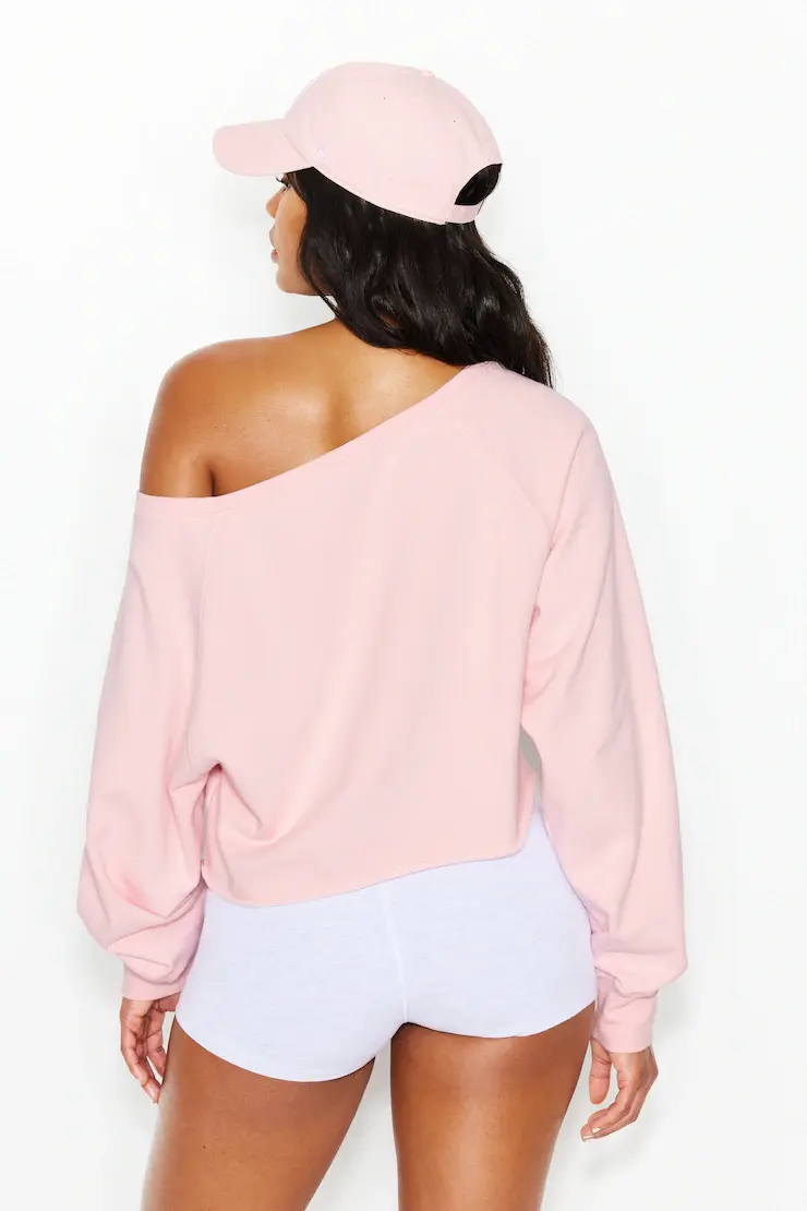 Softterry Raw-Edge Off Shoulder Sweatshirt - Image 5