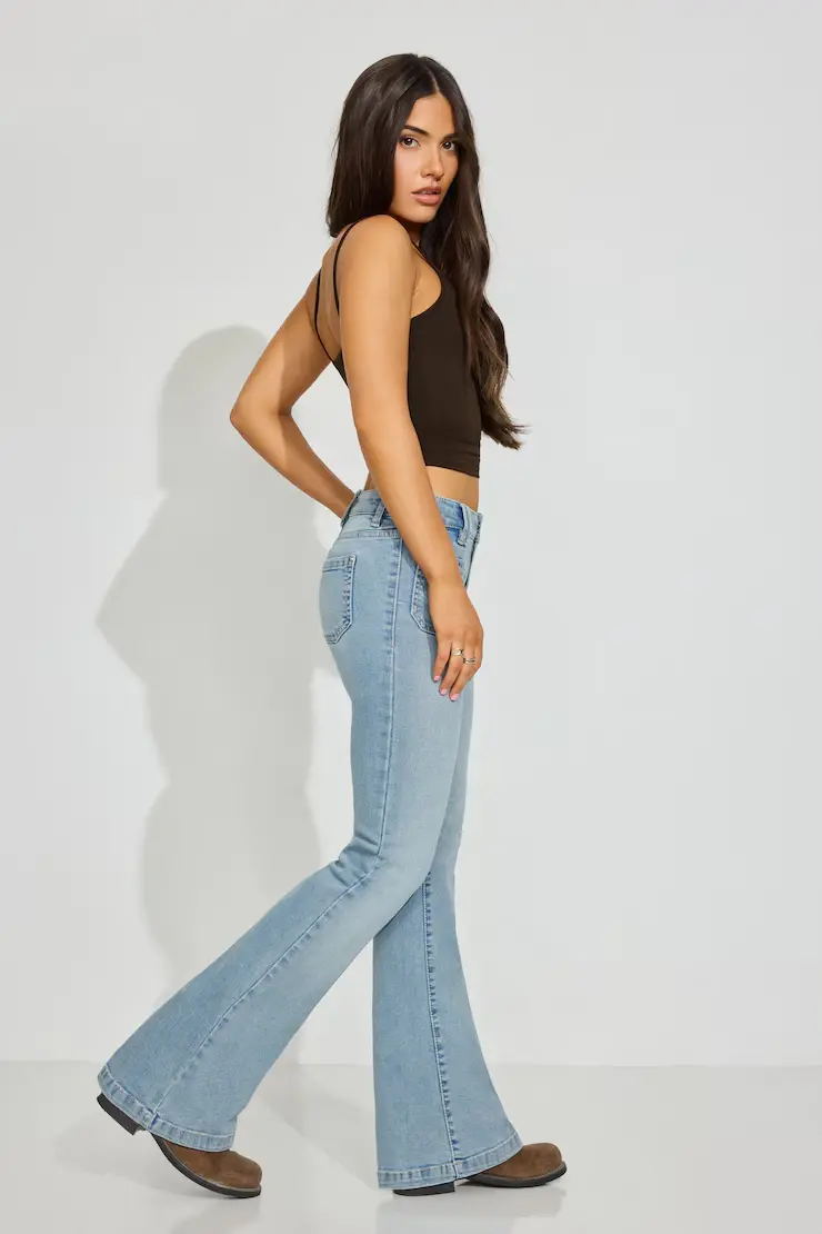 Low Rise Flare Jeans - Image 2