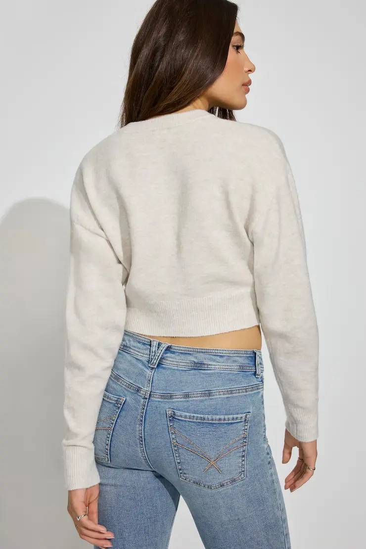 Renee Spongy Cropped Cardigan - Image 3