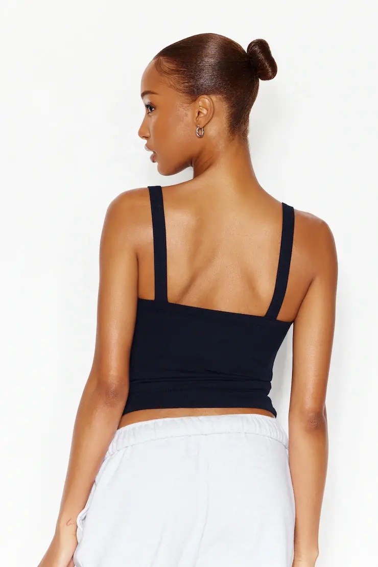 Open Neck Ribbed Cami Top - Image 4