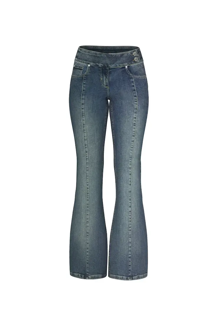 Low Rise Flare Jeans - Image 2