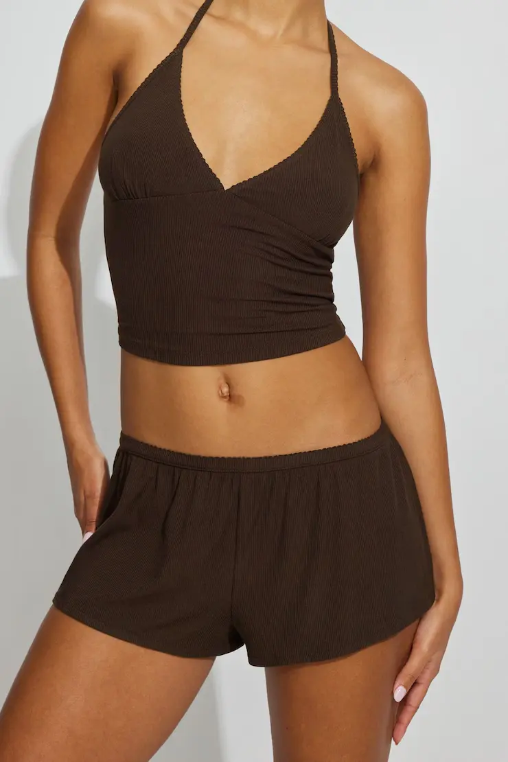 Mini Ribbed Shorts - Image 2