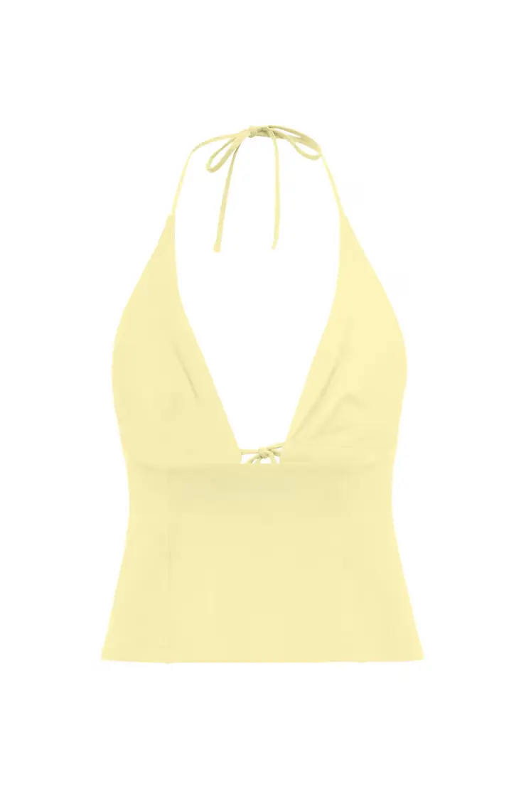 Plunge Tie Front Halter - Image 7