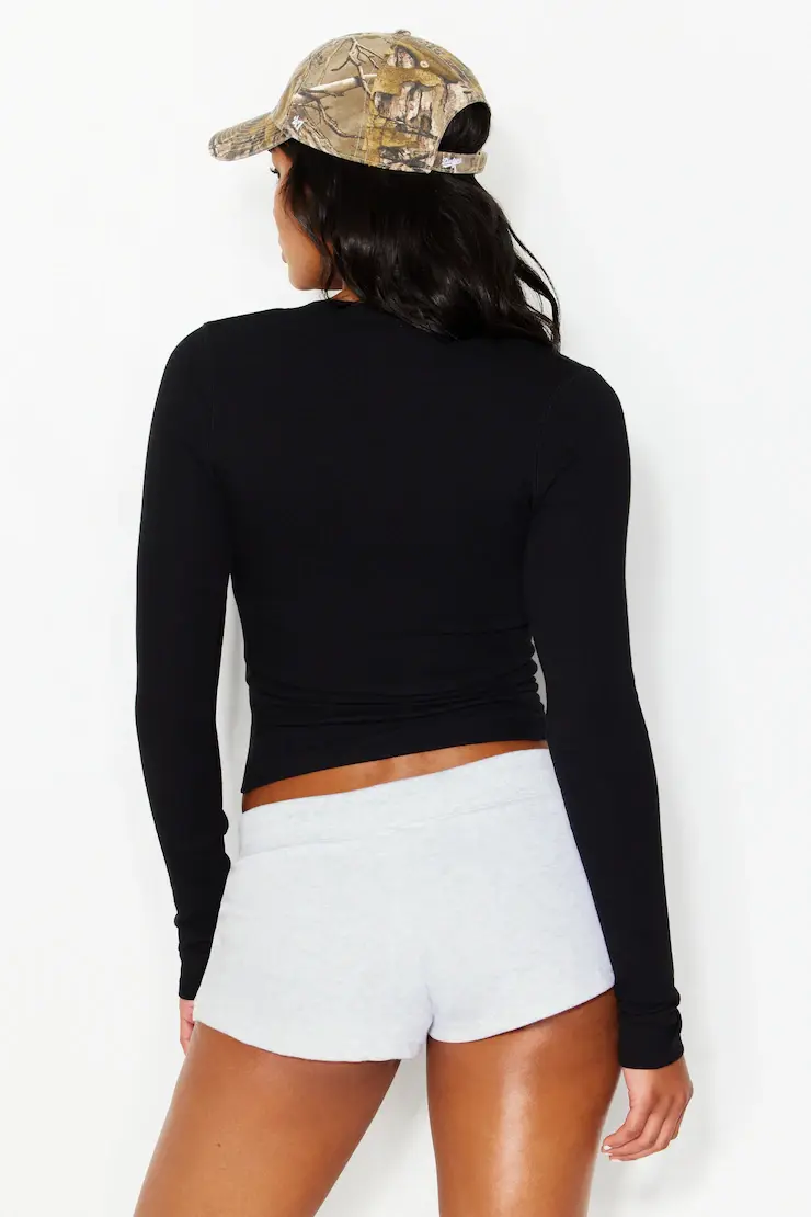 Snatchrib Crewneck Henley Long Sleeve Top - Image 4