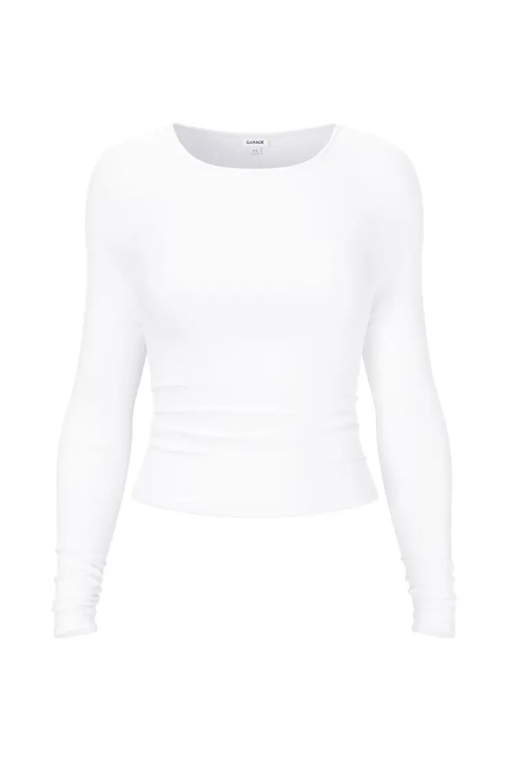 Sleek Crewneck Long Sleeve Top - Image 2
