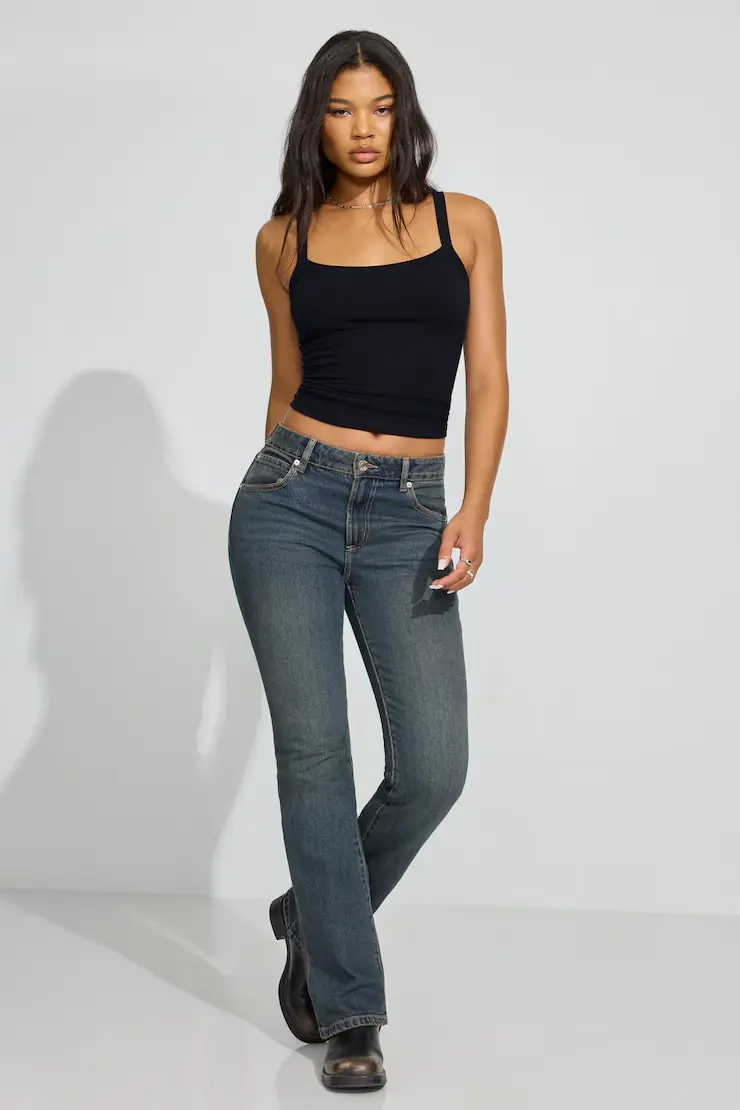Mid Rise Bootcut Jeans