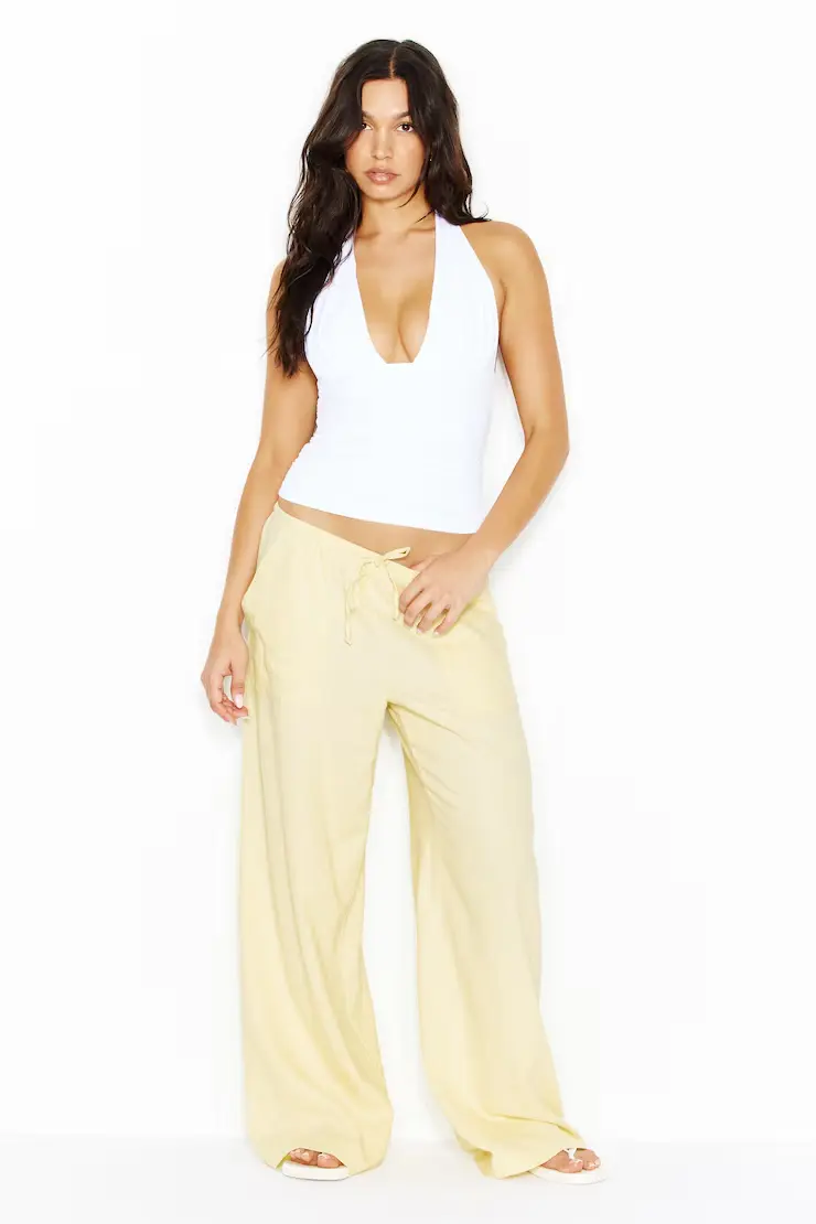 Millie Linen Pull-On Pants