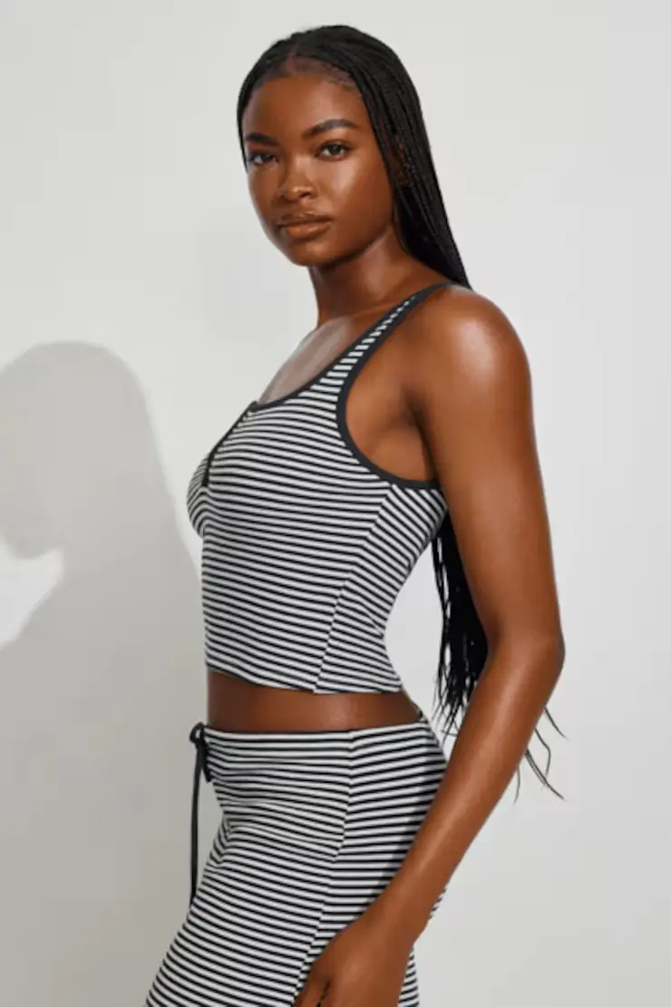 Waffle Henley Tank Top - Image 2
