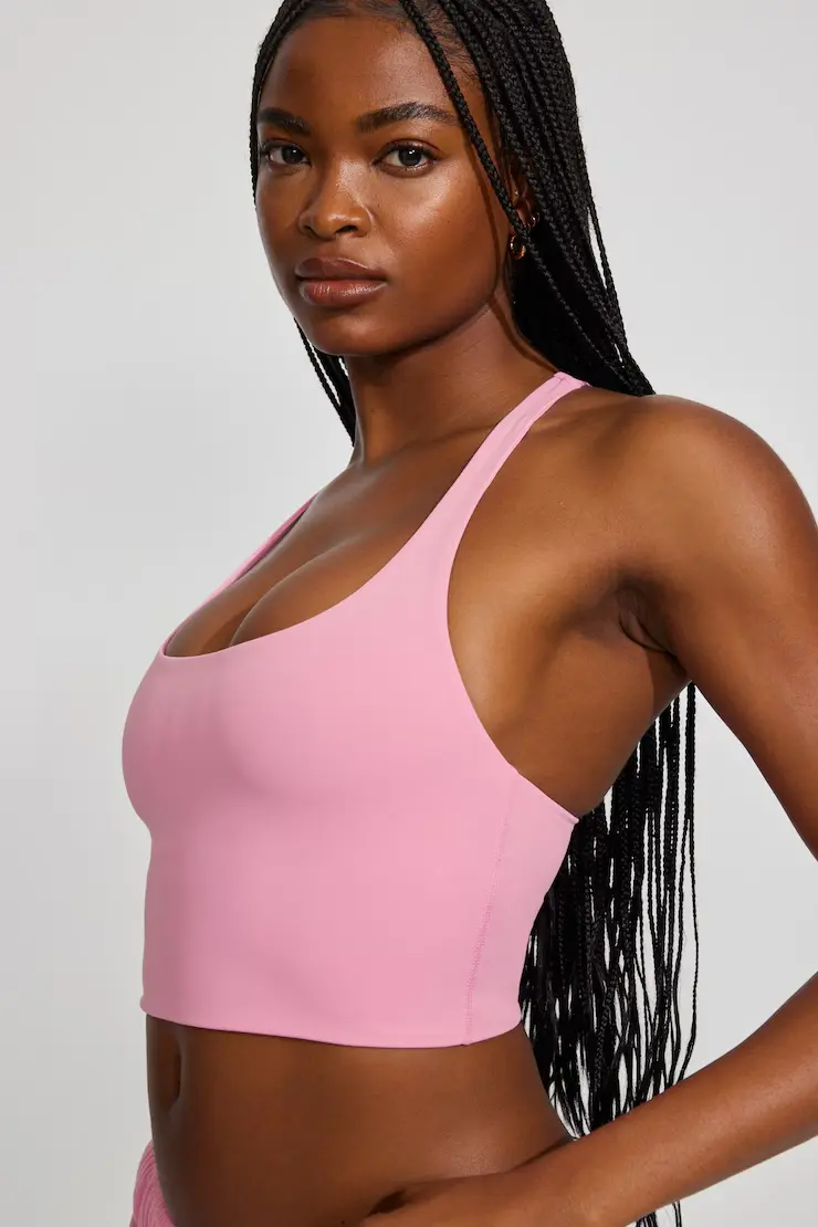 Active Cropped Racerback Tank Top - Image 2