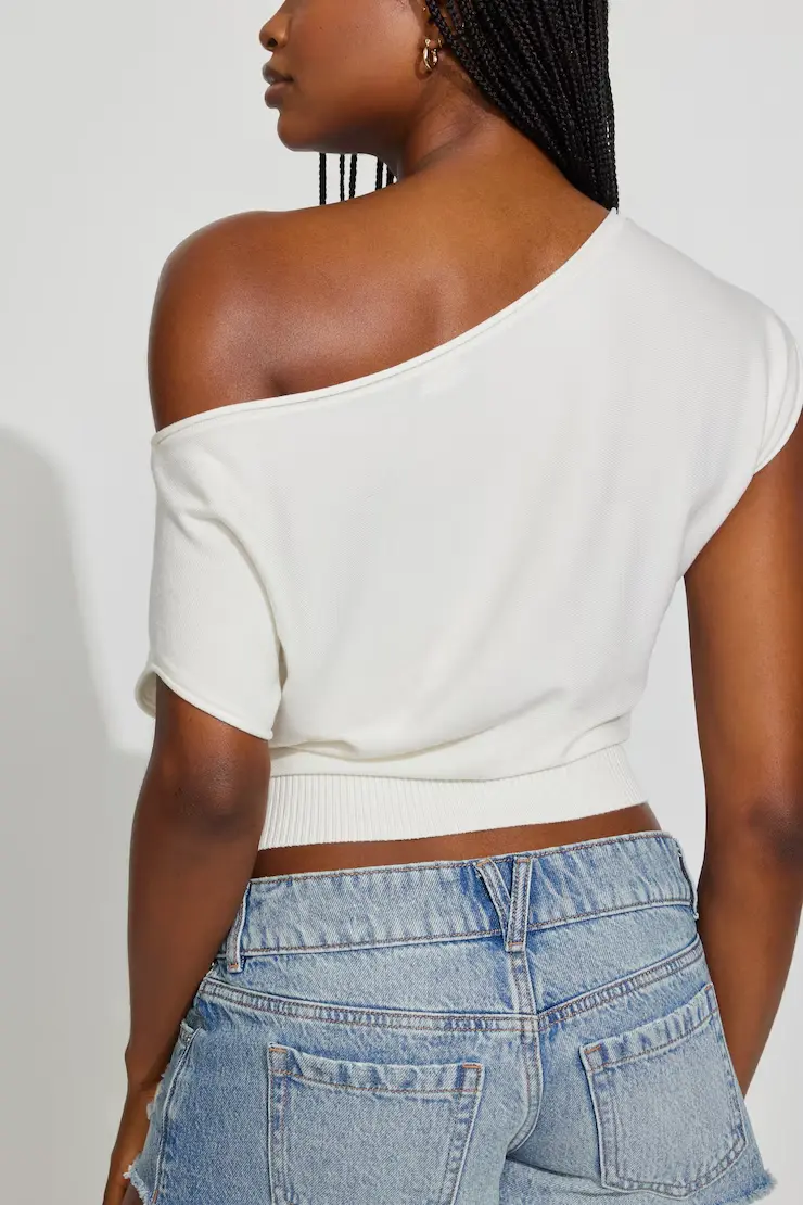 Romi Asymmetric Cinched Waist Sweater - Image 3