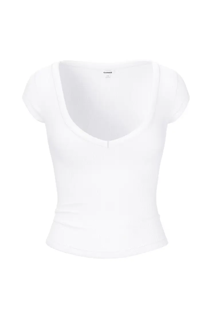 Snatchrib Deep V-Neck T-Shirt - Image 2