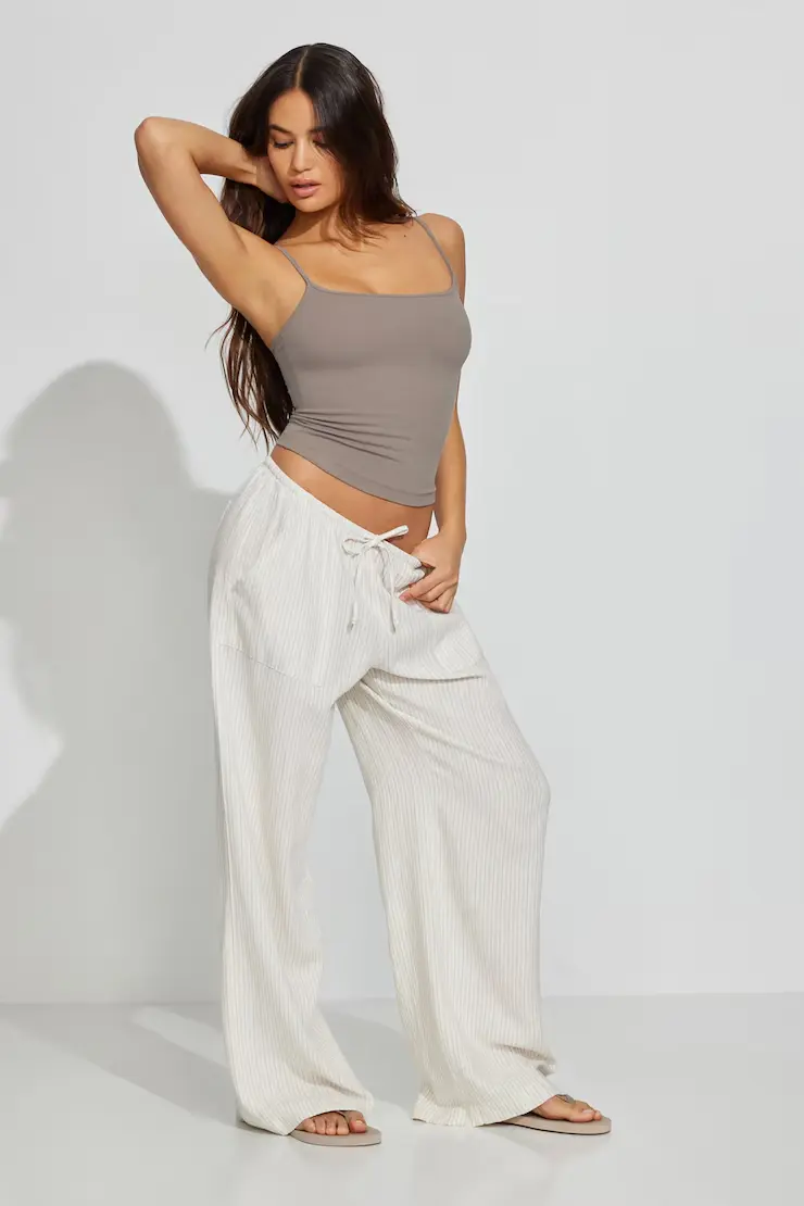 Millie Linen Pull-On Pants