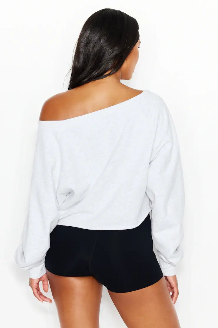 Softterry Raw-Edge Off Shoulder Sweatshirt - Image 5