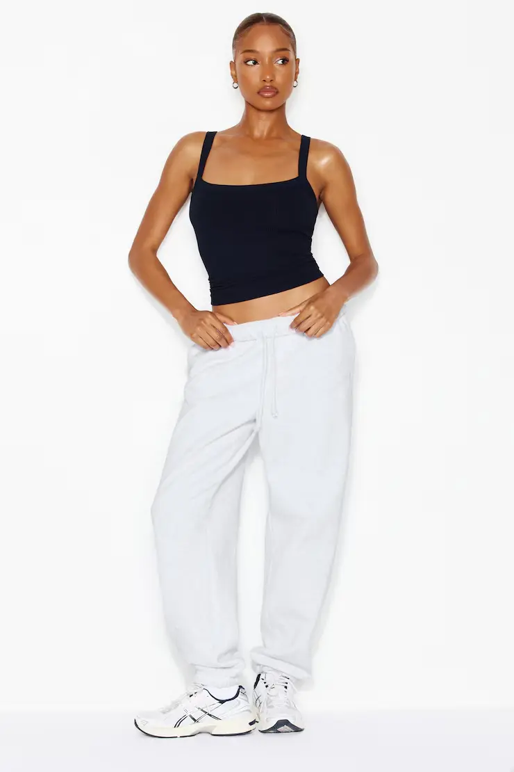 Open Neck Ribbed Cami Top - Image 2