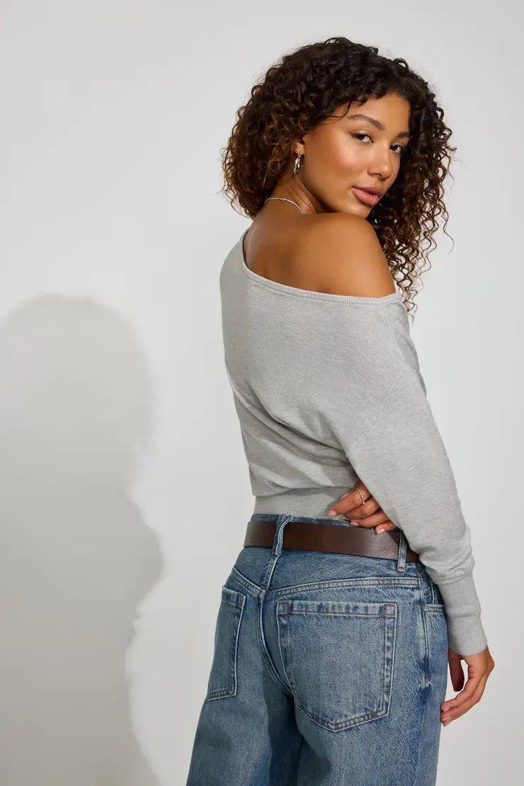 Rae Asymmetric Fine Sweater - Image 4