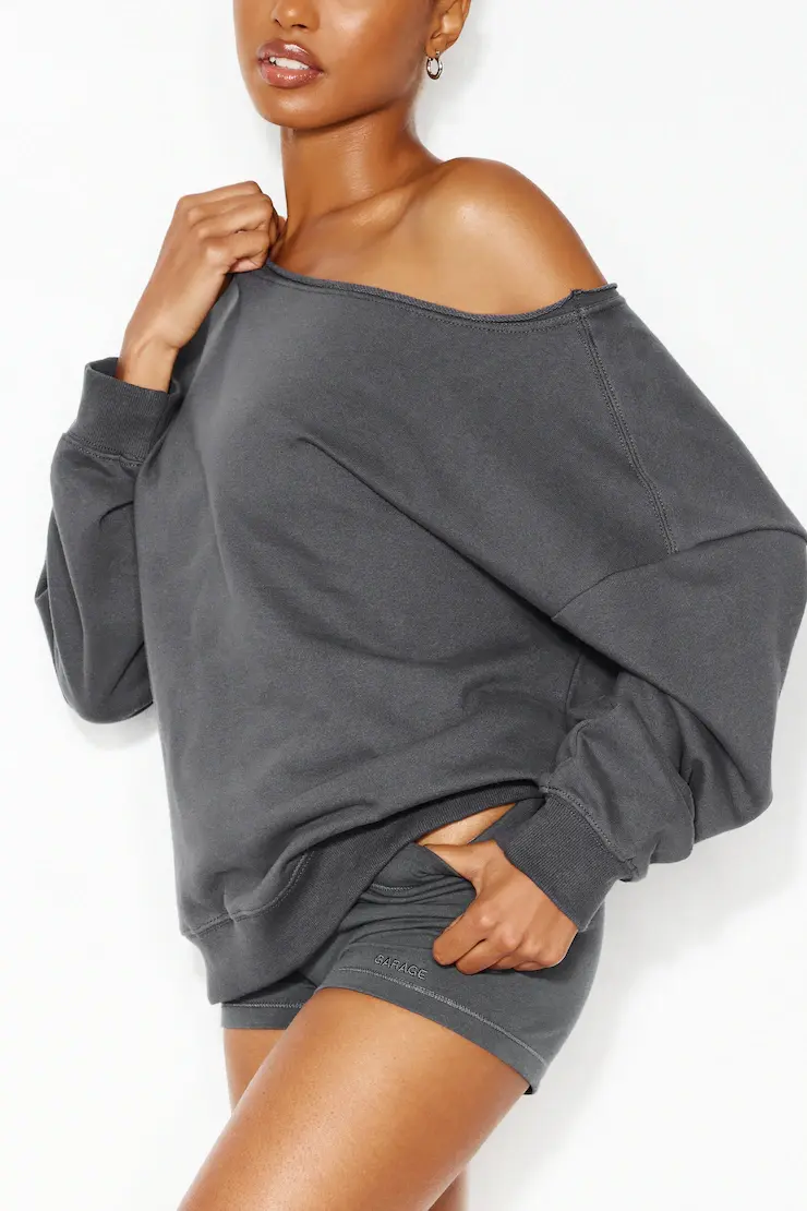 Softterry Off Shoulder Sweatshirt - Image 3